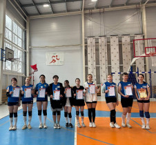Соревнования муниципального этапа Школьной спортивной лиги по волейболу.